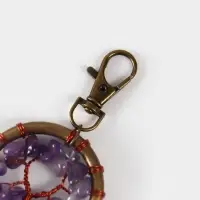 Брелок ловец снов "Великое древо" 19 см, цв. фиолетовый Брелок ловец снов "Великое древо" 19 см, цв. фиолетовый