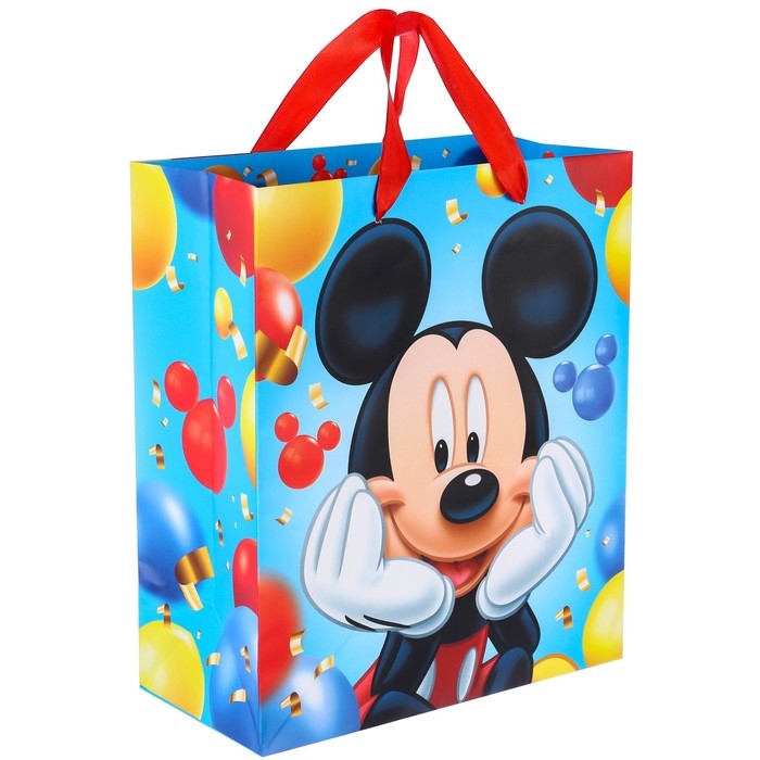 Пакет подарочный, 23х27х11.5 см, упаковка, Микки Маус
