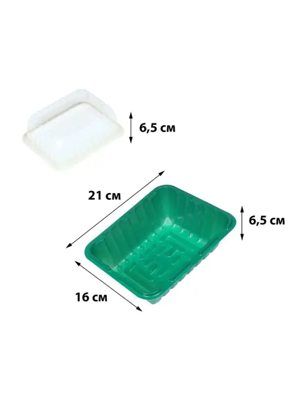 Мини - парник для рассады, 21&times;16&times;12, без вставок, пластик, Greengo