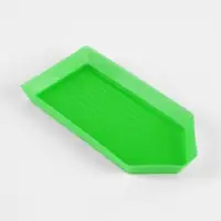 Органайзер-ванночка для бисера и страз, 4.8&times;9 см, 4 шт. на подставке, зелёный, прозрачный