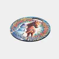 Доска разделочная сувенирная Дарим Красиво «Символ года. С новым годом», d=25.5 см, дерево, разноцветная