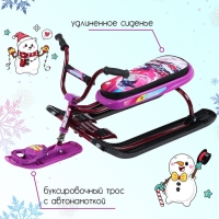 Снегокат Nika Snowdrive, СНД1/SL, цвет фиолетовый/чёрный/бордовый