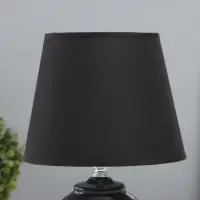 Лампа настольная RISALUX &laquo;Даксия&raquo;, 40 Вт, Е14, бело-чёрная, 19.5&times;19.5&times;35 см