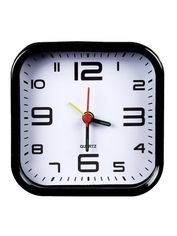 Часы будильник настольные, на батарейках, 9.7 х 4 см, циферблат 8.5 х 8.5 см Часы будильник настольные, на батарейках, 9.7 х 4 см, циферблат 8.5 х 8.5 см