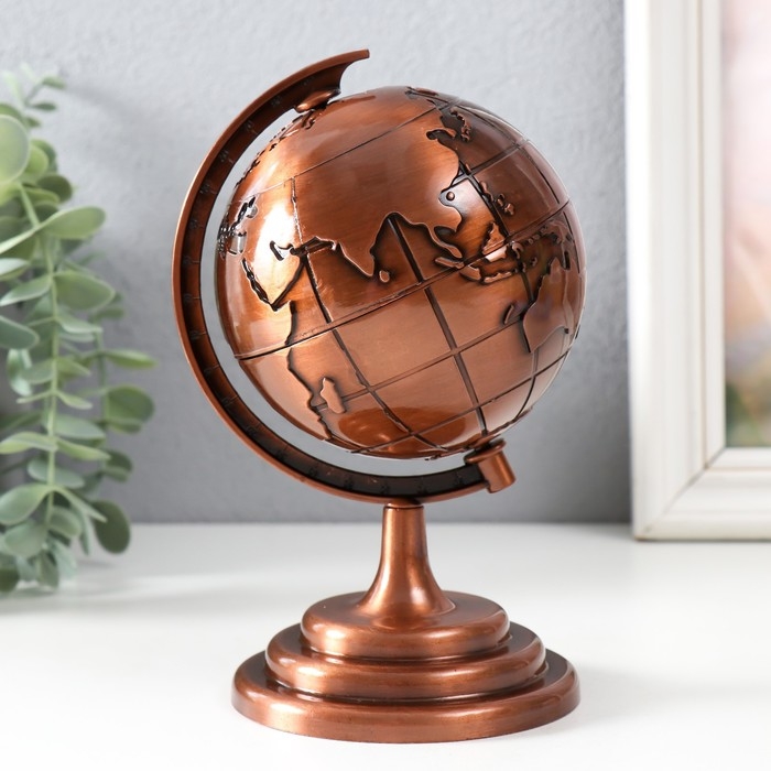 Сувенир металл  Сувенир металл "Глобус" бронза 10,5х11х18,5 см
