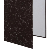 Папка-регистратор  без мет.угол_бюдж 75мм ч/б бум/бум,карм.к