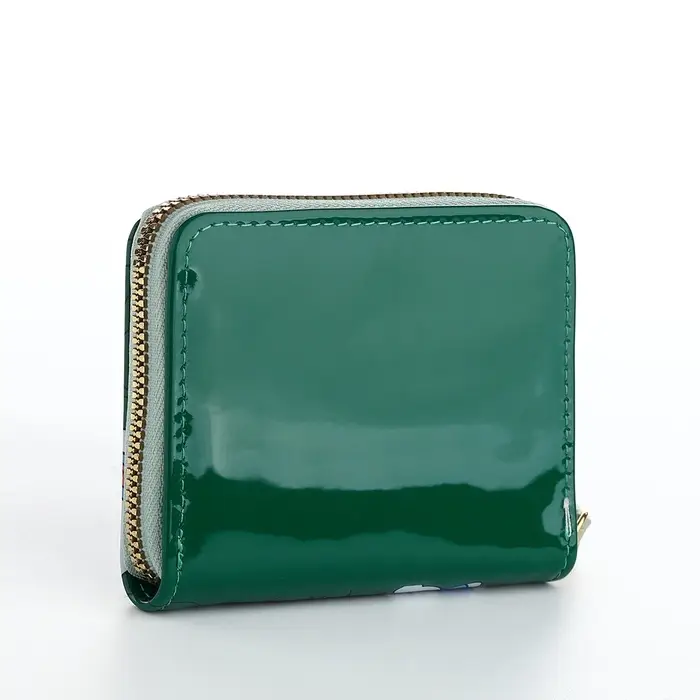 Кошелёк на молнии &laquo;Мишки&raquo;, зелёный