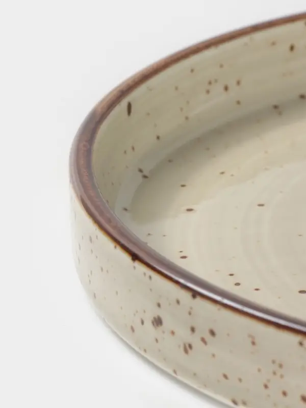 Тарелка с бортиком Magistro Mediterana, d=22.7 см, фарфор, бежевая