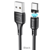 Кабель Hoco X52, Type-C - USB, магнитный разъем, только зарядка, 3 А, 1 м, черный