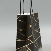 Пакет подарочный &laquo;Золотые линии&raquo;, с тиснением, 22.5&times;23&times;10 см