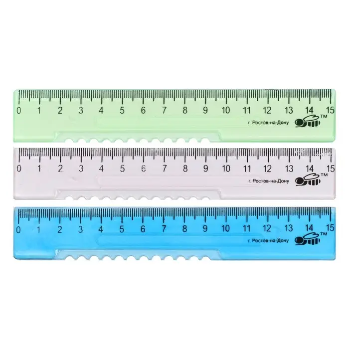 Линейка 15 см Calligrata для первоклассника, пластиковая, МИКС Линейка 15 см Calligrata для первоклассника, пластиковая, МИКС