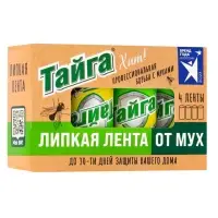 Тайга Хит! липкая лента от мух в коробочке 4 ед.