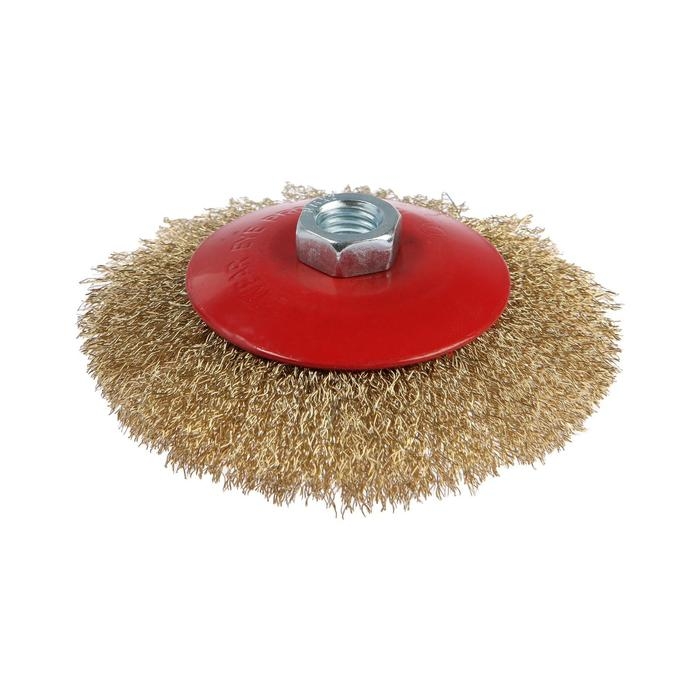 Щетка металлическая для УШМ ЛОМ,  Щетка металлическая для УШМ ЛОМ, "тарелка", М14, 125 мм