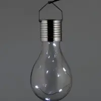 Садовый светильник &laquo;Лампочка&raquo;, уличный, на солнечной батарее, 8&times;14&times;8 см, 5 LED, свечение белое