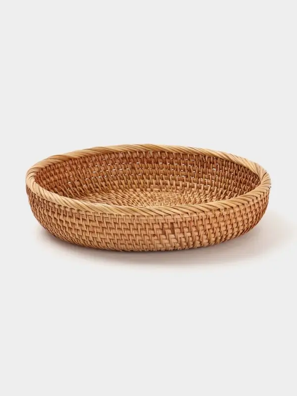 Тарелка плетёная, 24&times;24&times;5 см, ротанг