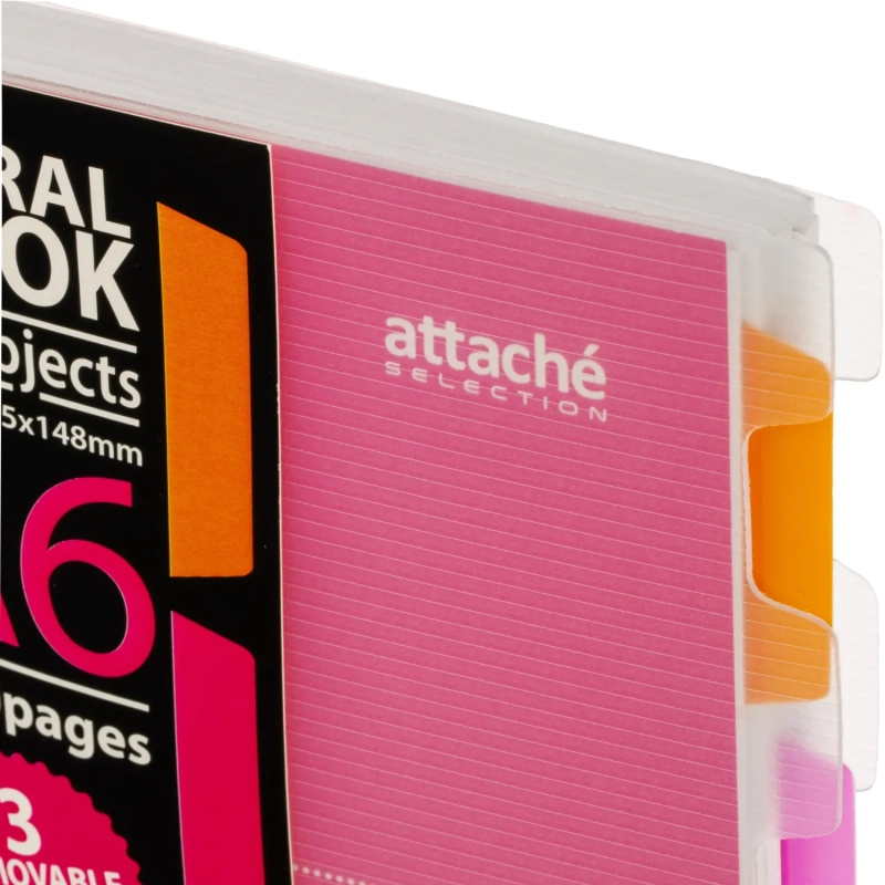 Бизнес-тетрадь 140л,кл,А6,SPIRAL BOOK Розовый,евроспир,обл.пласт,разд.84117