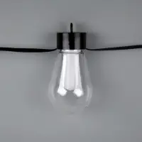 Умная гирлянда &laquo;Нить&raquo; 6 м с насадками &laquo;Лампочки&raquo;, IP20, тёмная нить, 20 LED, свечение RGB, USB