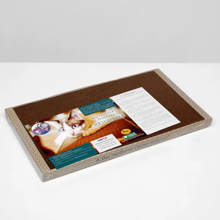Домашняя когтеточка-лежанка для кошек, 56&times;30 см, гофрокартон