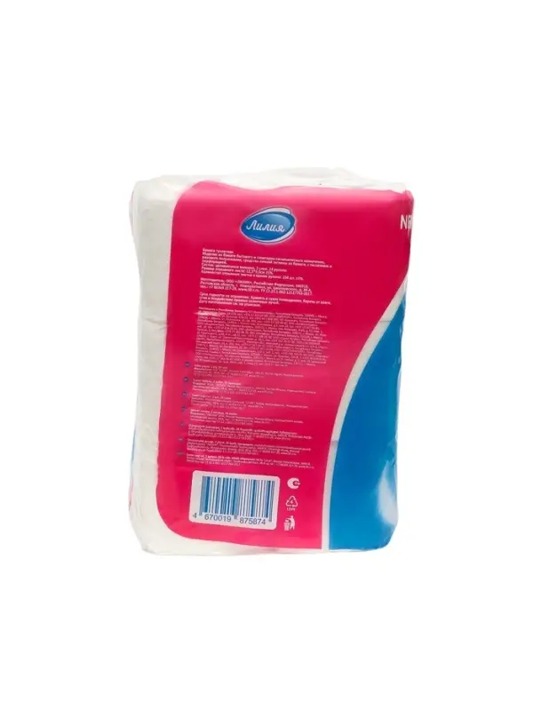 Туалетная бумага &laquo;Лилия&raquo;, 2 слоя, 24 рулона