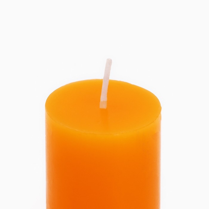 Новогодняя свеча-столбик интерьерная «Новый год: Happy New year», апельсин, 3 x 7,5 см