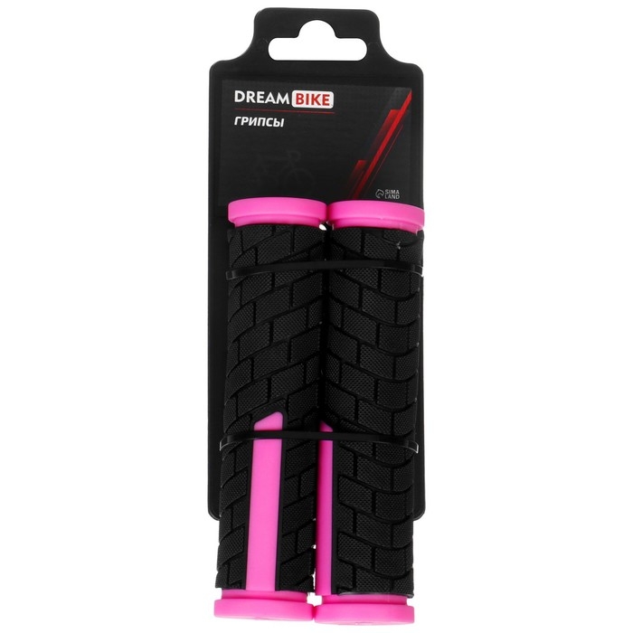Грипсы Dream Bike, 128 мм, цвет чёрный/розовый Грипсы Dream Bike, 128 мм, цвет чёрный/розовый