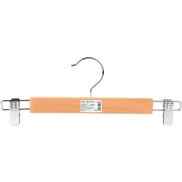 Вешалка-плечики WW_ LH040/TS2010 дерев,плос,юб/бр,клипс,р400 мм нат