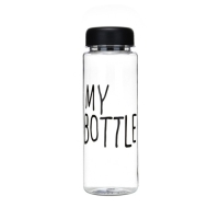 Бутылка для воды My bottle, 500 мл, 19.5 х 6.5 см, чёрная