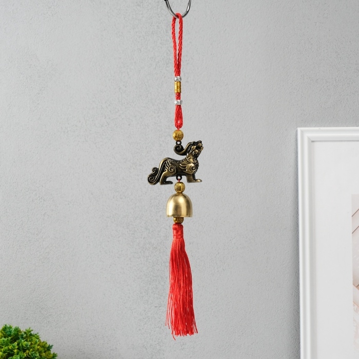 Колокольчик металл  Колокольчик металл "Кирин" 1 колокол d=2,5 см 37х5 см