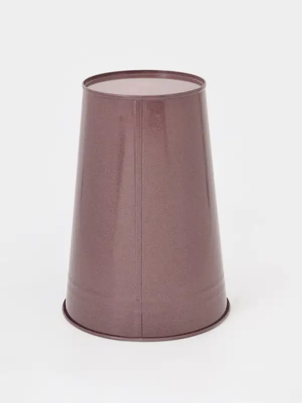 Вазон без ручек, 7 л, h=30 см, нержавеющая сталь, розовый