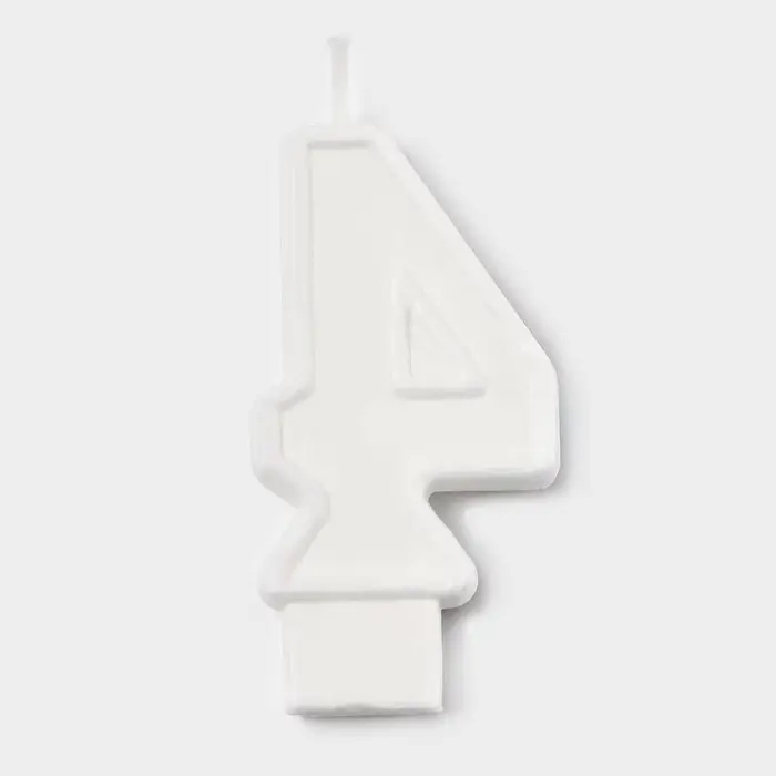 Свеча цифра для торта &laquo;4&raquo;, 3,7 х 7,2 см