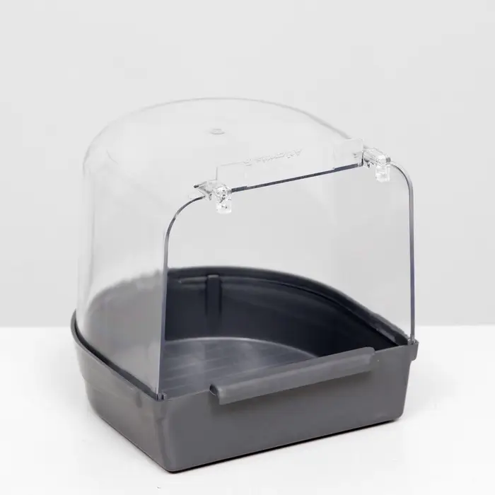 Купалка для птиц, 145&times;136&times;140 мм, серебристая