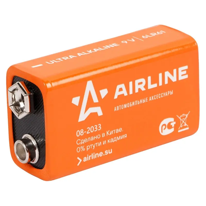 Батарейка 6LR61/Крона 9V щелочная 1 шт.