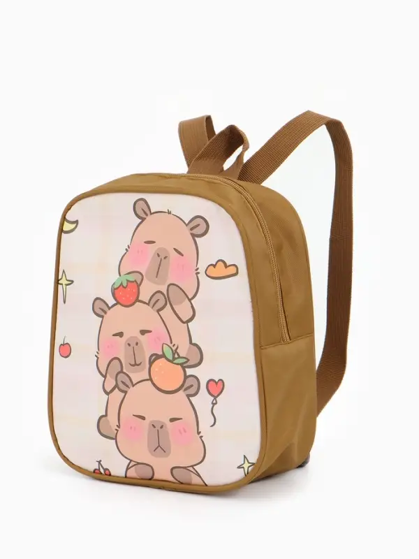 Рюкзак детский 20,5*9*24, отд на молнии, капибара бежевый