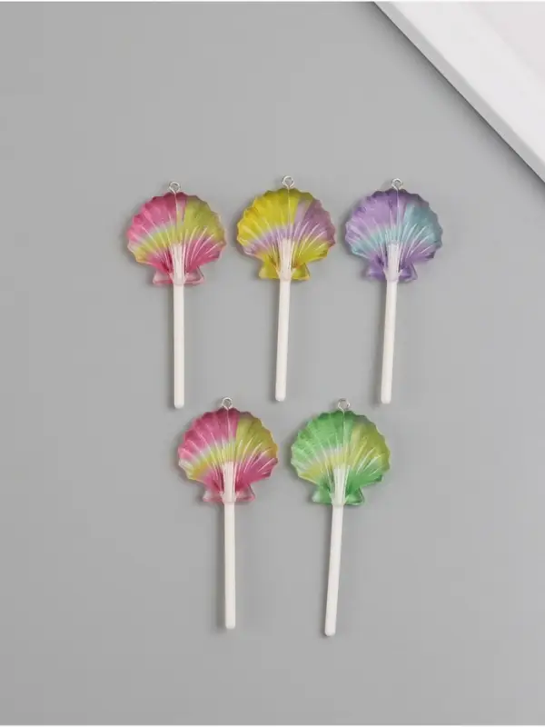 Подвеска для творчества акрил Подвеска для творчества акрил "Ракушка на палочке" МИКС 6х3х1 см