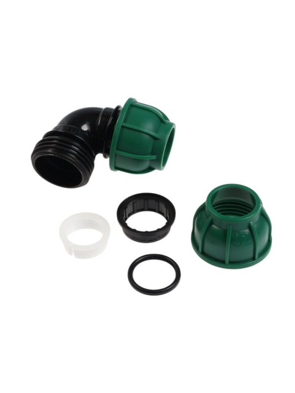 Отвод ПНД ZEIN, 32 мм, цанга