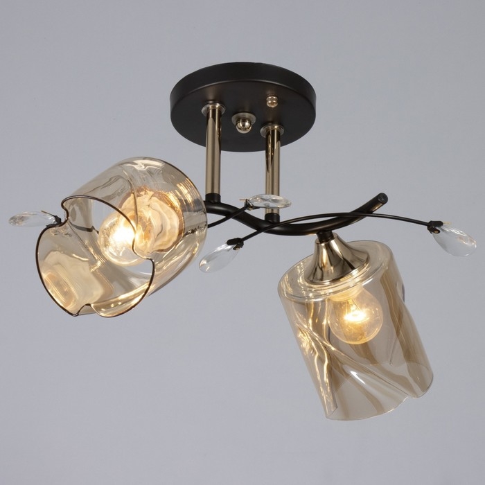 Люстра Люстра "Бруни" 2хЕ27 40Вт черный 42х25х23см BayerLux
