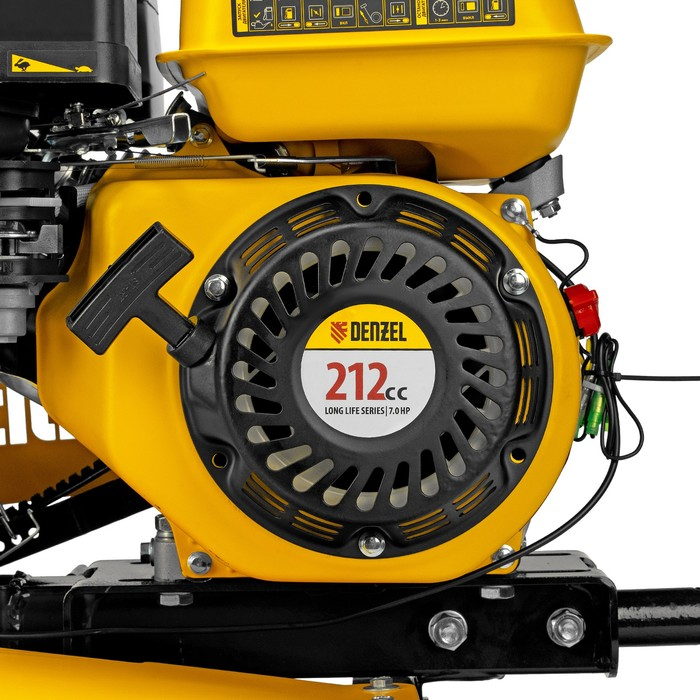 Мотоблок Denzel DPT-170S, 7 л.с, 850х350 мм, фрез 3х3, шкив отбора мощности, передачи 2В/1Н