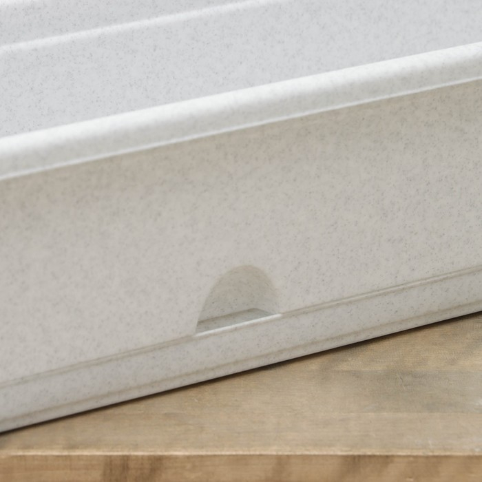 Ящик балконный с поддоном, 80 см, цвет мраморный Ящик балконный с поддоном, 80 см, цвет мраморный