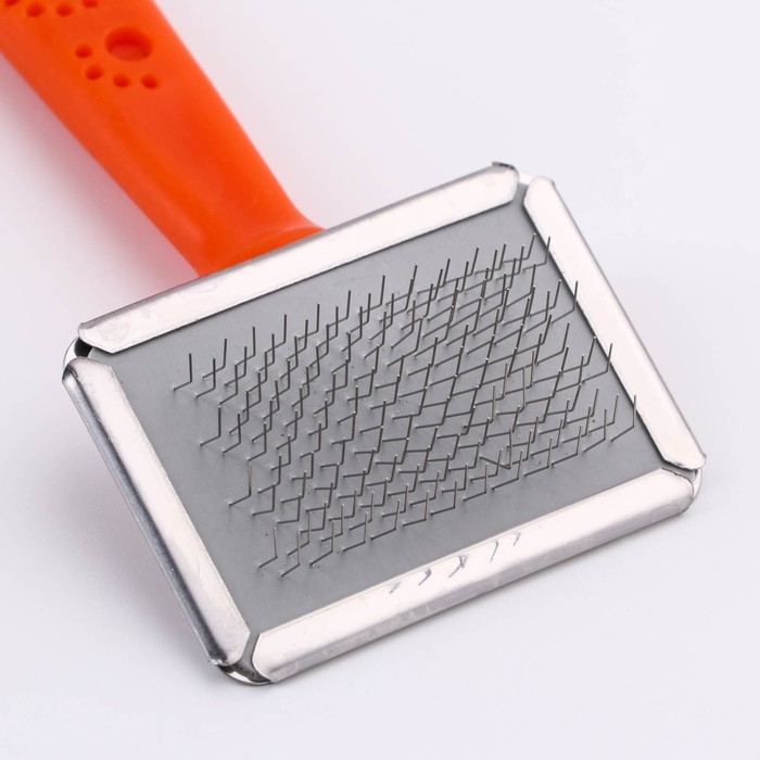 Пуходерка  Пуходерка "Лапки" малая без капель, 6 х 12 см, оранжевая