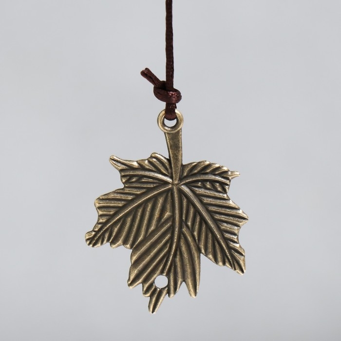 Музыка ветра металл Музыка ветра металл "Павлин и листики" 5 колокольчиков под бронзу 46 см