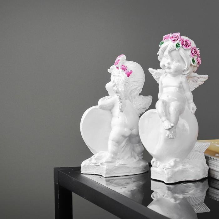 Фигура Фигура "Ангелы с сердечком" набор, 18х14см