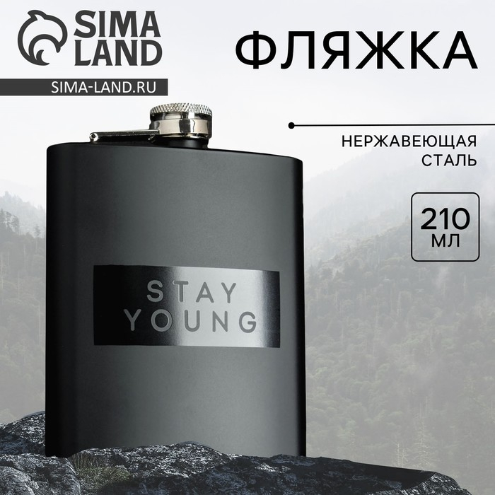 Фляжка Stay young, 210 мл Фляжка Stay young, 210 мл