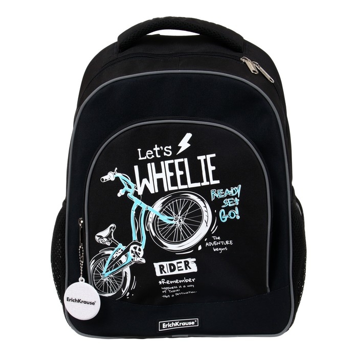 Рюкзак школьный Erich Krause ErgoLine 15L, 39 х 28 х 14 см, эргономичная спинка, Bicycle Rider 57024 Рюкзак школьный Erich Krause ErgoLine 15L, 39 х 28 х 14 см, эргономичная спинка, Bicycle Rider 57024