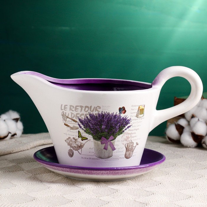 Горшок в форме кувшина Горшок в форме кувшина "Моника" лаванда, 29х17х13см