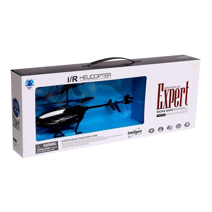 Вертолёт радиоуправляемый «Эксперт», работает от аккумулятора, цвет чёрный Вертолёт радиоуправляемый «Эксперт», работает от аккумулятора, цвет чёрный