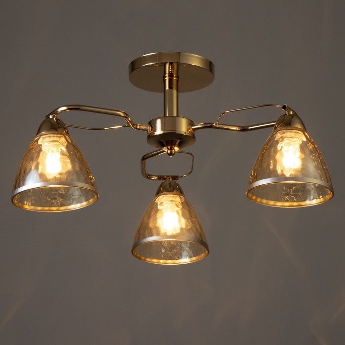 Люстра Люстра "Донна" 3хЕ27 40Вт золото 56х56х22 см BayerLux