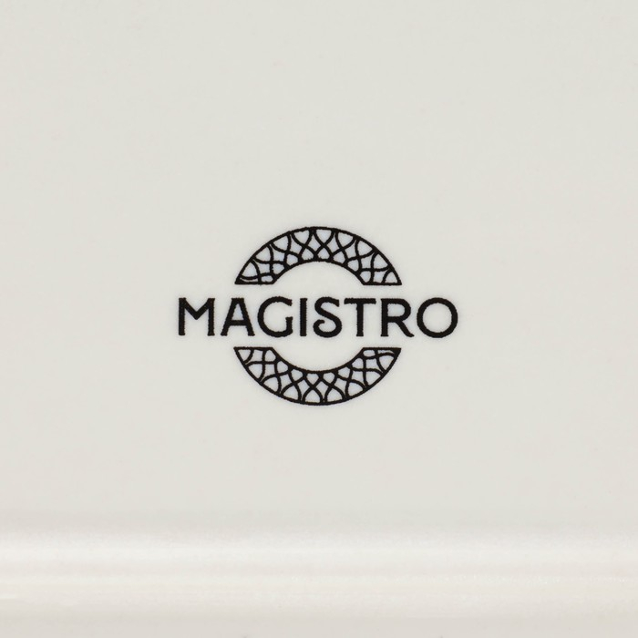 Блюдо фарфоровое для подачи Magistro Ocean, 20×13 см, цвет голубой