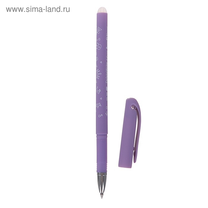 Ручка гелевая со стираемыми чернилами DeleteWrite Art «Принцесса», узел 0.5 мм, синие чернила, матовый корпус Silk Touch, МИКС Ручка гелевая со стираемыми чернилами DeleteWrite Art «Принцесса», узел 0.5 мм, синие чернила, матовый корпус Silk Touch, МИКС