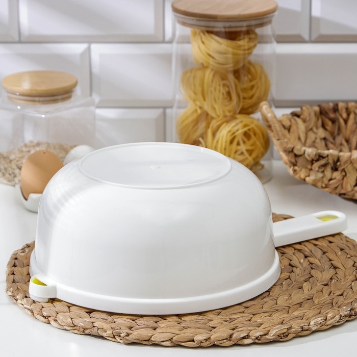 Дуршлаг с поддоном, d=25 см, пластиковый, цвет МИКС Дуршлаг с поддоном, d=25 см, пластиковый, цвет МИКС