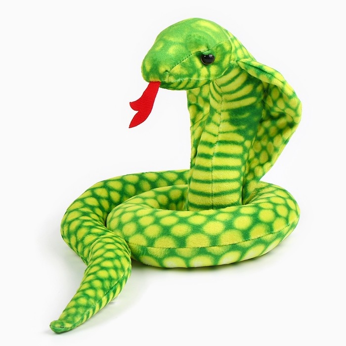 Мягкая игрушка «Кобра», 55 см, цвет зелёный Мягкая игрушка «Кобра», 55 см, цвет зелёный